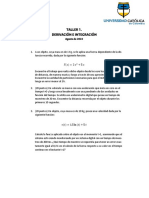 Taller 1 - Derivación e Integración