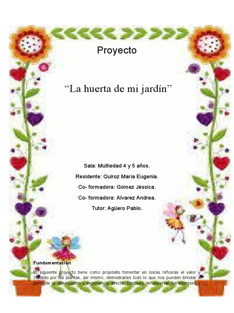 Proyecto de Huerta para Niños | PDF | Plantas | Vegetales