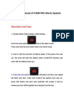 English Manual of V208 PKE Alarm System: Operation and Use