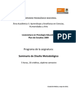 7 Seminario de Diseño Metodológico-Programa