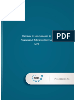 Guía para La Autoevaluación de Programas de Educacion Superior 2018