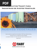 Aplicaciones TEADIT en Aceites Vegetales ESP
