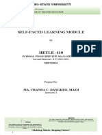Self-Paced Learning Module: HETLE - 110