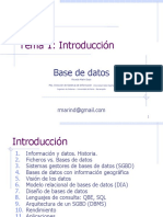 BAse de Datostema 1 Introducción