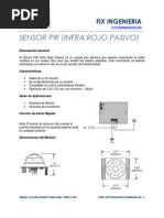 Download Sensor PIR by Fix Ingeniera SN58896454 doc pdf
