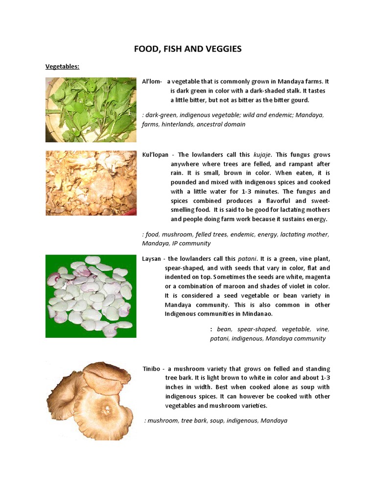 Agusan Del Sur Food and veggiesSA PDF Vegetables Trees