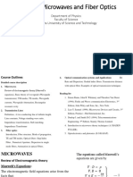 PHY3214 Microves and Fiber Optics (Review of Electromagnetic Theory)