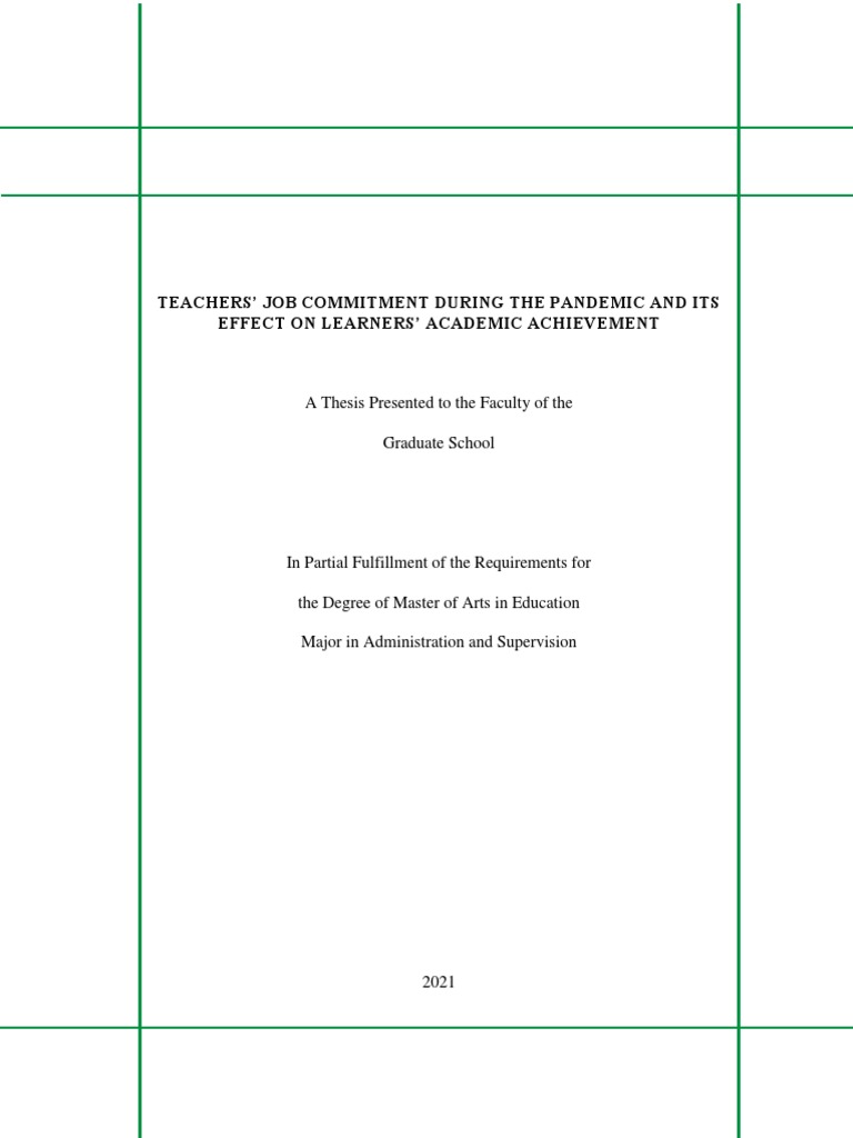 Teacher Commitment and Student Success | PDF | Regression Analysis ...