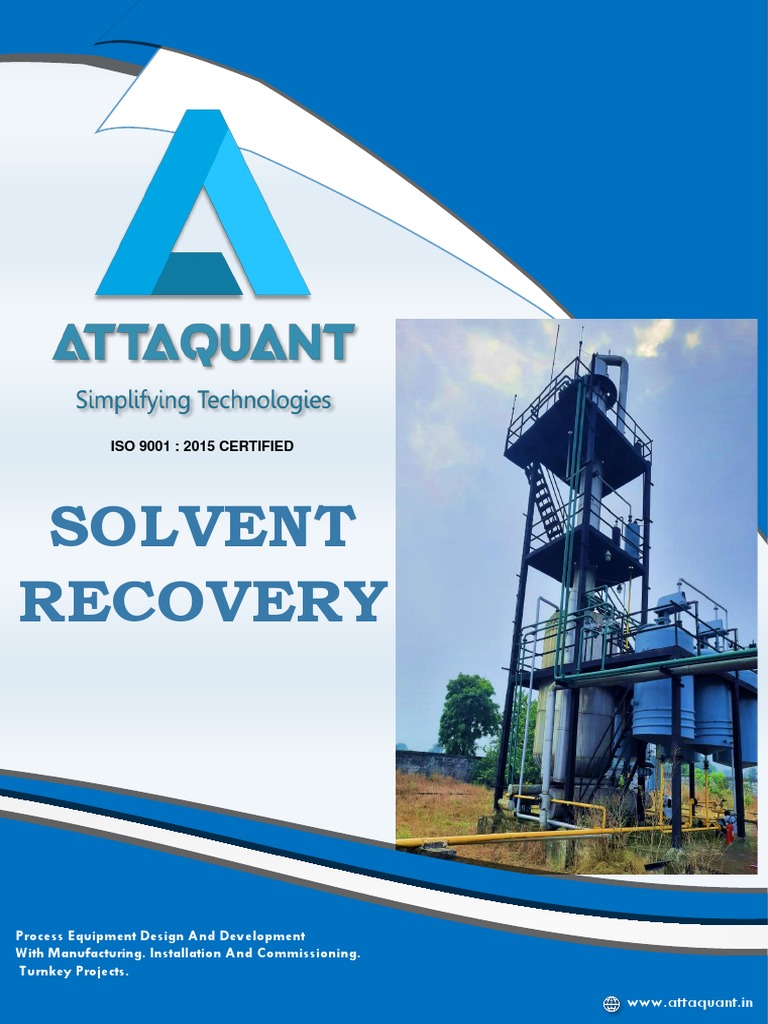 Solvent Recovery System Solutions | PDF | Distillation | Solvent