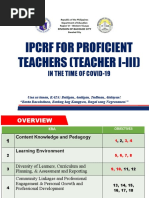 Ipcrf For Proficient Teachers (Teacher I-Iii) : in The Time of Covid-19