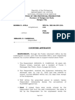 Counter Affidavit - Cabridas Mirasol - July 27 2022