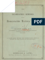 The Incompatible Remedies of The Homoeopathic Materia Medica de