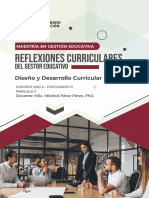 Reflexiones Curriculares Del Gestor Educativo