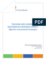 Teaching and Learning Math Research Series 1