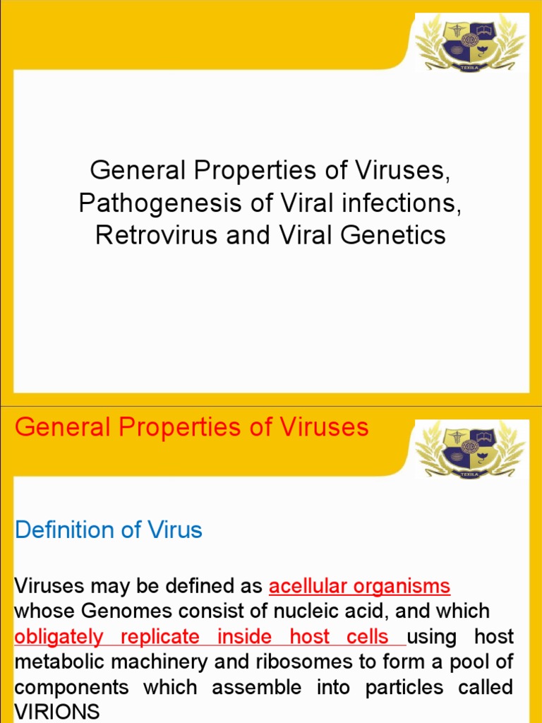 Overview of Viral Properties and Pathogenesis | PDF | Virus | Hiv