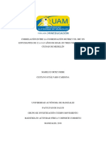 Correlación Coordinación Motriz IMC Estudiantes 12 14,5 Años Edad Tres Colegios Ciudad Medellín