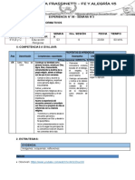 Sesión de Aprendizaje 25 de Agosto Religión 4to A, B y C