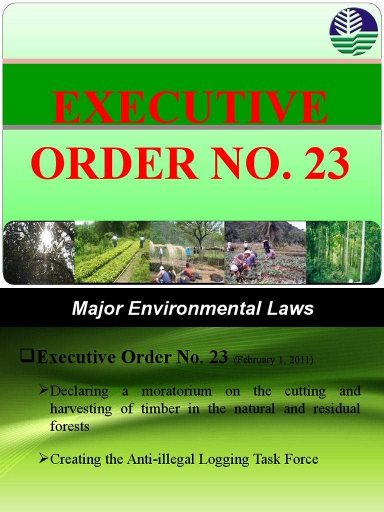 Executive Order No. 23 PDF Forests Logging
