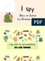 Colorful Illustrative Back To School I Spy Ice Breaker Game Presentation