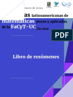 Libro de resumenes jornadas latinoamericanas de Matemática Postgrados FACYT-UC