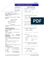 Semana 4- EXPRESIONES ALGEBRAICAS I