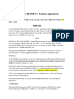 LEASE AGREEMENT (Business Agreement) : This Agreement of Lease Is Made and Executed at Pune On 3 JULY, 2021