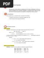 Module 1 System of Linear Equation