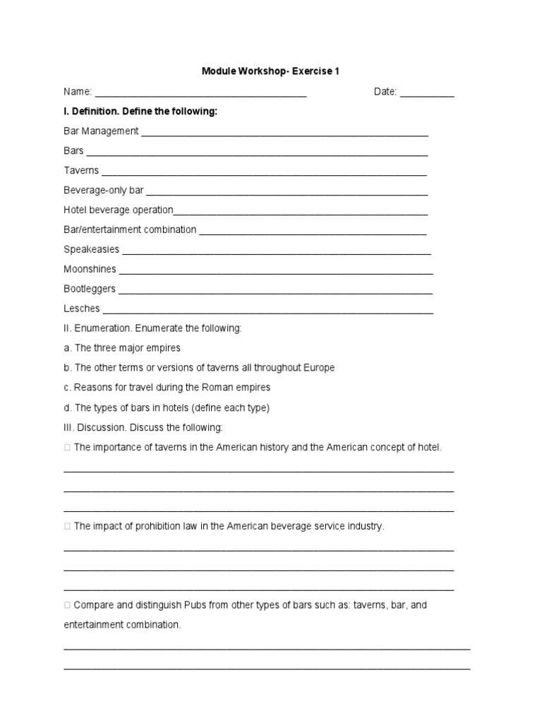 Module Workshop - Exercise 1 | PDF | Finance & Money Management