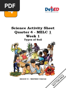 Science Activity Sheet Quarter 4 - MELC 1 Week 1: Types of Soil