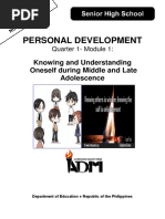 PersonalDevelopment - Q1 - Mod 1 - Knowing-and-Understanding-Oneself - v5