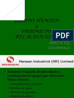 Equipo Hensen y Productos Dos MK