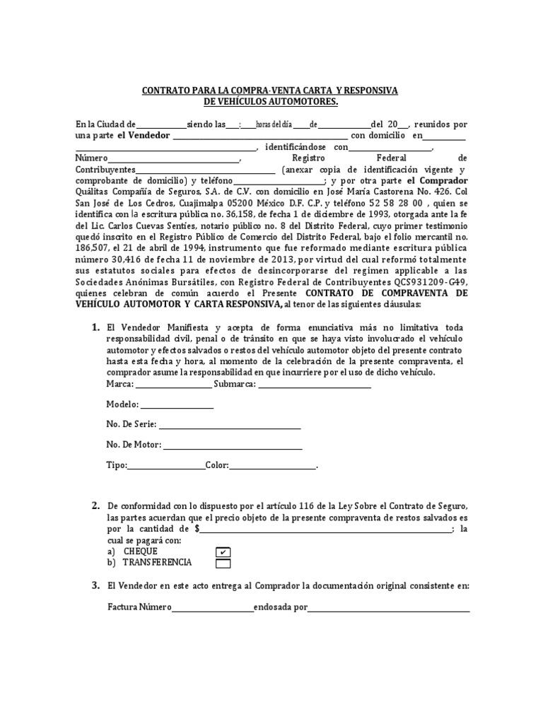 Contrato de Compra Venta Persona Fisica | PDF | Justicia | Crimen y ...