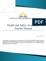 Health and Safety Awareness Teacher Manual: June 2012