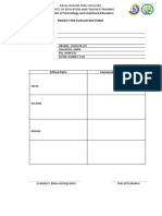 Project Evaluation Form