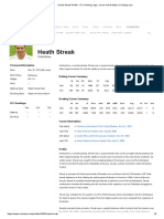 Heath Streak ICC Ranking, Age, Career Info & Stats