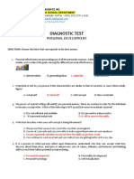 DIAGNOSTIC TEST - PERDEV With Answer Key