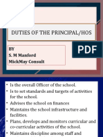 Duties of a School Principal