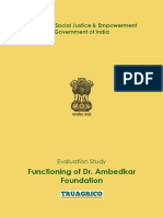 Functioning of Dr. Ambedkar Foundation: Ministry of Social Justice & Empowerment Government of India