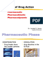 Phases of Drug Action: Pharmaceutic Pharmacokinetic Pharmacodynamic