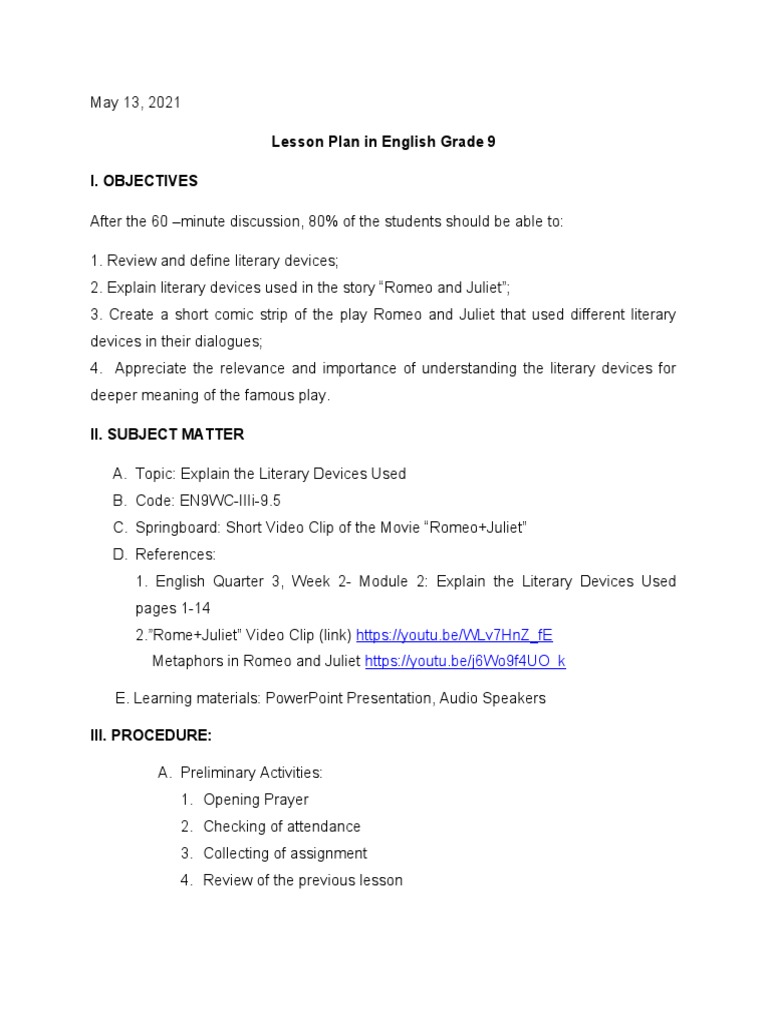 Demo Sample Lesson Plan | PDF | Grammar | Behavior Modification