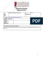 EIU Research Proposal Approval Form - Updated 2