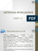 Artificial Intelligence: Unit 1-I