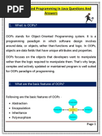 Object Oriented Programming in Java Questions and Answers: 1. What Is Oops?