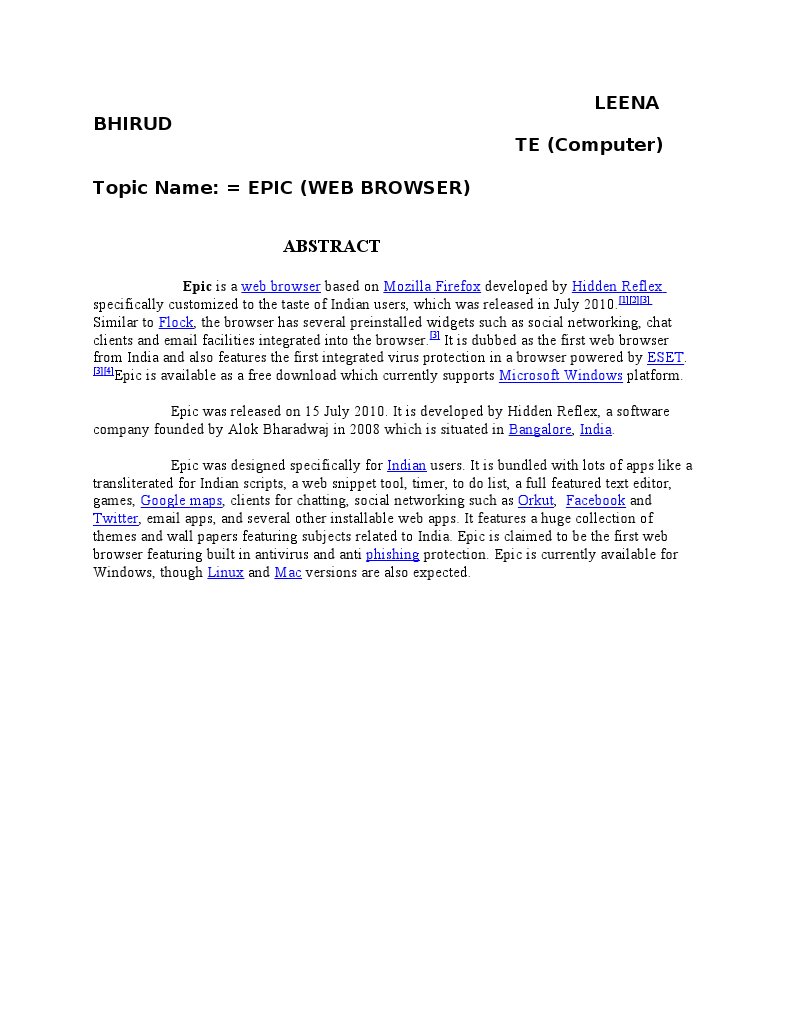 Epic | PDF | Computers | Technology & Engineering