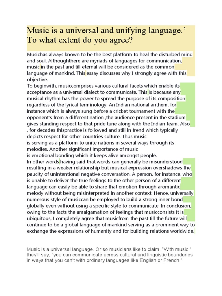 MUSIC IS THE UNIVERSAL LANGUAGE visual data 2