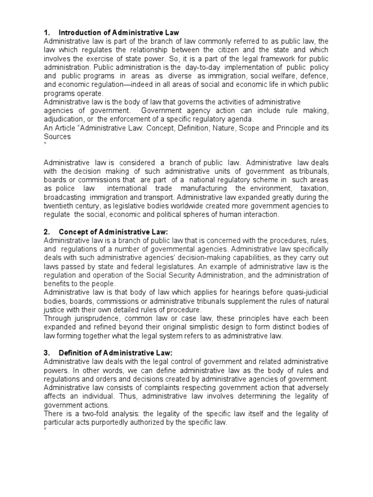 Administrative Law Pdf Administrative Law Rule Of Law