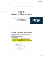 Chap 2.1 Basics of Photovoltaics: PV Cells: Photons In, Electrons Out