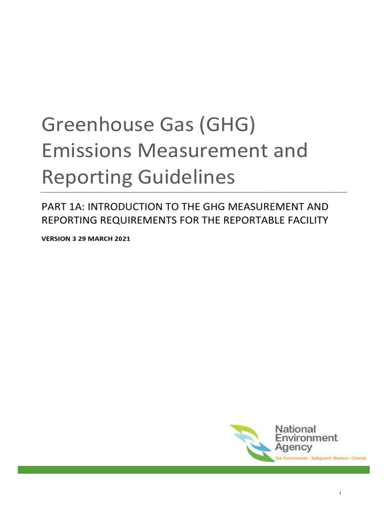 Guidance on Singapore's Greenhouse Gas Emission Measurement, Reporting