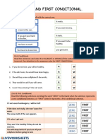 Zero and First Conditional.: R R R W W W W