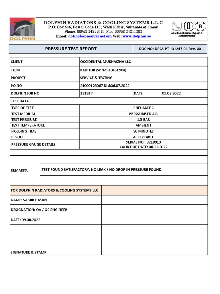 Pressure Test Report04 PDF